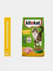 Сухой полнорационный корм KITEKAT™ для взрослых кошек «Курочка Аппетитная», 800г