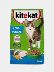 Сухой полнорационный корм KITEKAT™ для взрослых кошек «Улов Рыбака», 1.9кг