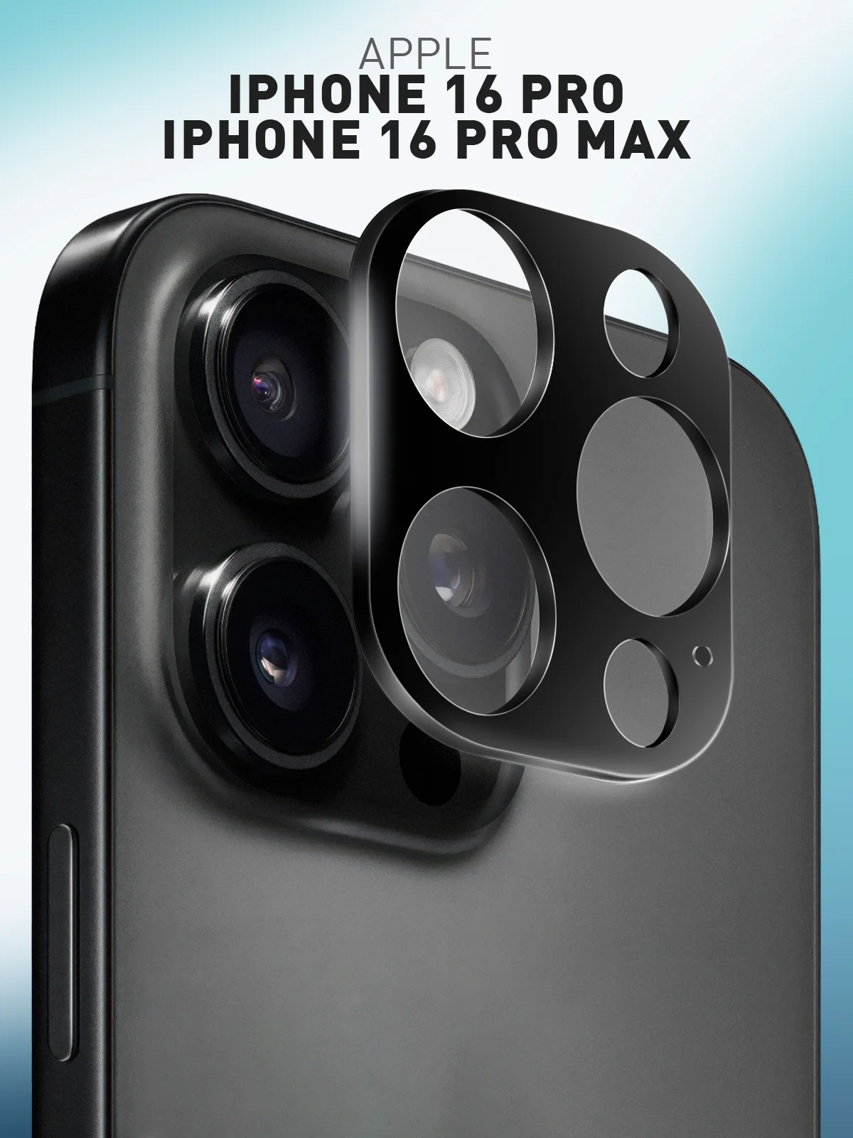 1-2 шт стекло на камеру для iPhone 16 Pro, Max защитное ROSCO, закаленное, прозрачное