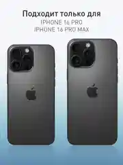 Черный 1-2 шт стекло на камеру для iPhone 16 Pro, Max защитное ROSCO, закаленное, прозрачное