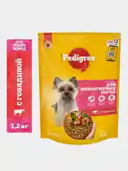 Сухой корм PEDIGREE® для собак миниатюрных пород, с говядиной, 1.2кг