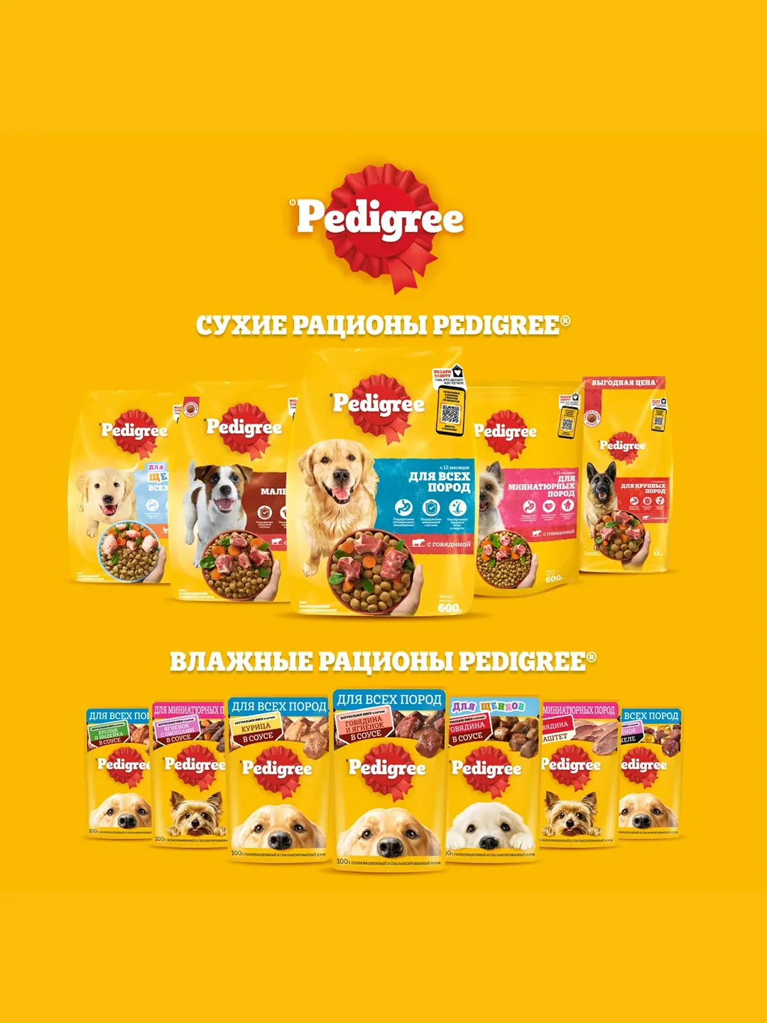 Сухой корм PEDIGREE® для собак миниатюрных пород, с говядиной, 600г