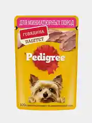 Влажный корм PEDIGREE® для миниатюрных пород, паштет с говядиной, 28x80г