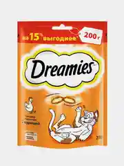 Лакомство для кошек Dreamies™ подушечки с курицей, 200г
