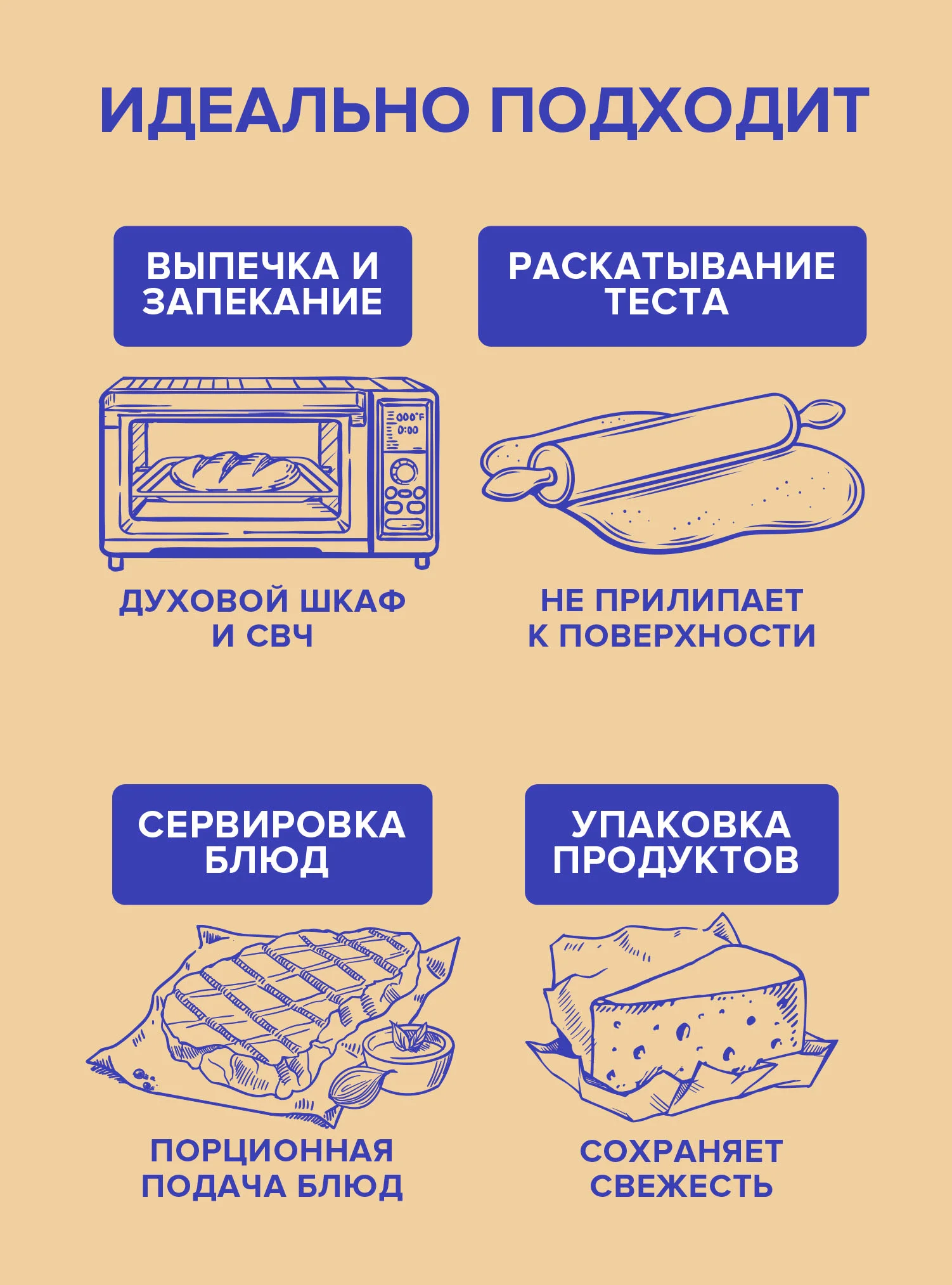 Бумага (пергамент) для выпечки силиконизированная 14 м Lomberta, антипригарная крафт