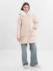 Бежевый зимняя куртка женская