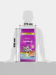 Сухой корм WHISKAS® для стерилизованных кошек, с курицей и вкусными подушечками, 5кг