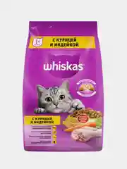 Сухой корм WHISKAS® для кошек «Подушечки с паштетом. Ассорти с курицей и индейкой», 1.9кг