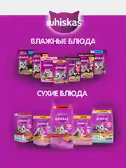 Сухой корм WHISKAS® для кошек «Подушечки с паштетом, Аппетитный обед с говядиной», 13.8кг