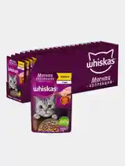 Влажный корм WHISKAS® «Мясная коллекция» для кошек, с курицей, 28 шт по 75г