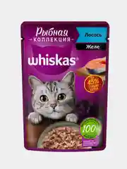 Влажный корм WHISKAS® «Рыбная коллекция» для кошек, с лососем, 28 шт по 75г