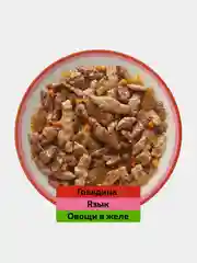 Влажный корм WHISKAS Аппетитный микс для кошек говядина, язык и овощи в желе, 28 шт по 75г