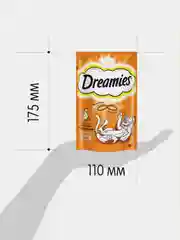 Лакомство для кошек Dreamies подушечки с курицей, 60г