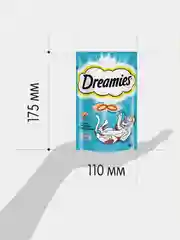 Лакомство для кошек Dreamies подушечки с лососем, 60г