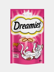 Лакомство для кошек Dreamies подушечки с говядиной, 60г