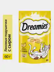 Лакомство для кошек Dreamies подушечки с сыром, 60г