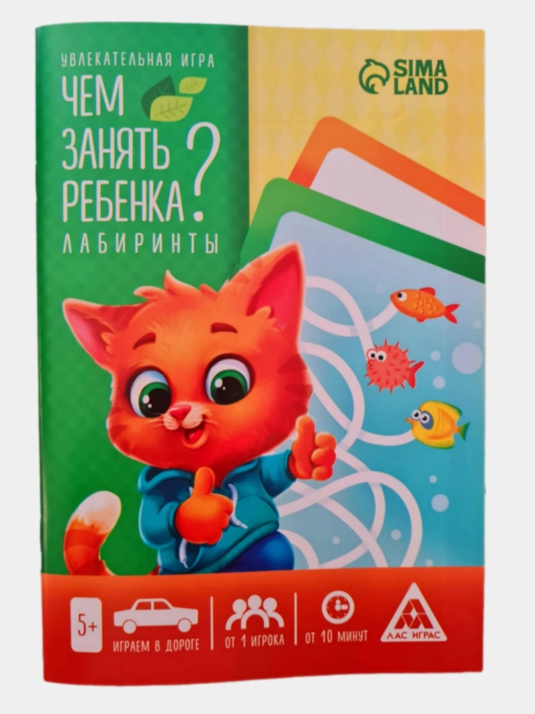 Настольная книга-игра "Чем занять ребёнка? Лабиринты", А5, 26 страниц,