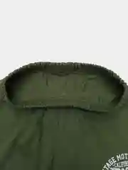 Зелёный хаки брюки тонкие с принтом