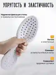 Серый стельки для обуви универсальные для спортивной и закрытой обуви, кроссовок, анатомические