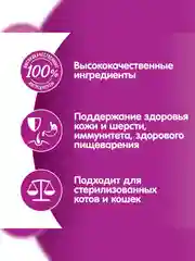 Сухой корм WHISKAS® для стерилизованных кошек, с курицей и вкусными подушечками, 350г
