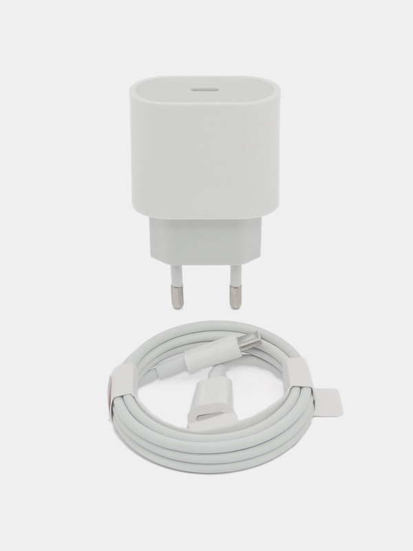 Блок питания для iPhone 20W, Type-C,кабель Type-C, с быстрой зарядкой, адаптер, зарядник
