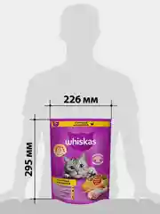 Сухой корм WHISKAS® для кошек 7+ «Подушечки с паштетом. Ассорти с курицей и индейкой» 800г