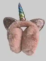 Коралловый меланж наушники меховые с ушками для прогулок, складывающиеся