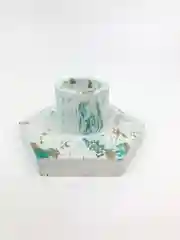 Бирюзовый подсвечники для столовых свечей из гипса, 2 шт
