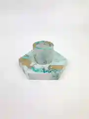 Бирюзовый подсвечники для столовых свечей из гипса, 2 шт