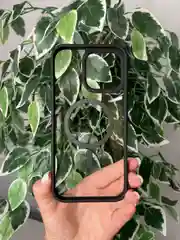 Угольный прозрачный чехол для Apple iPhone 16 Pro MAX с силиконовым кантом Crystal Case