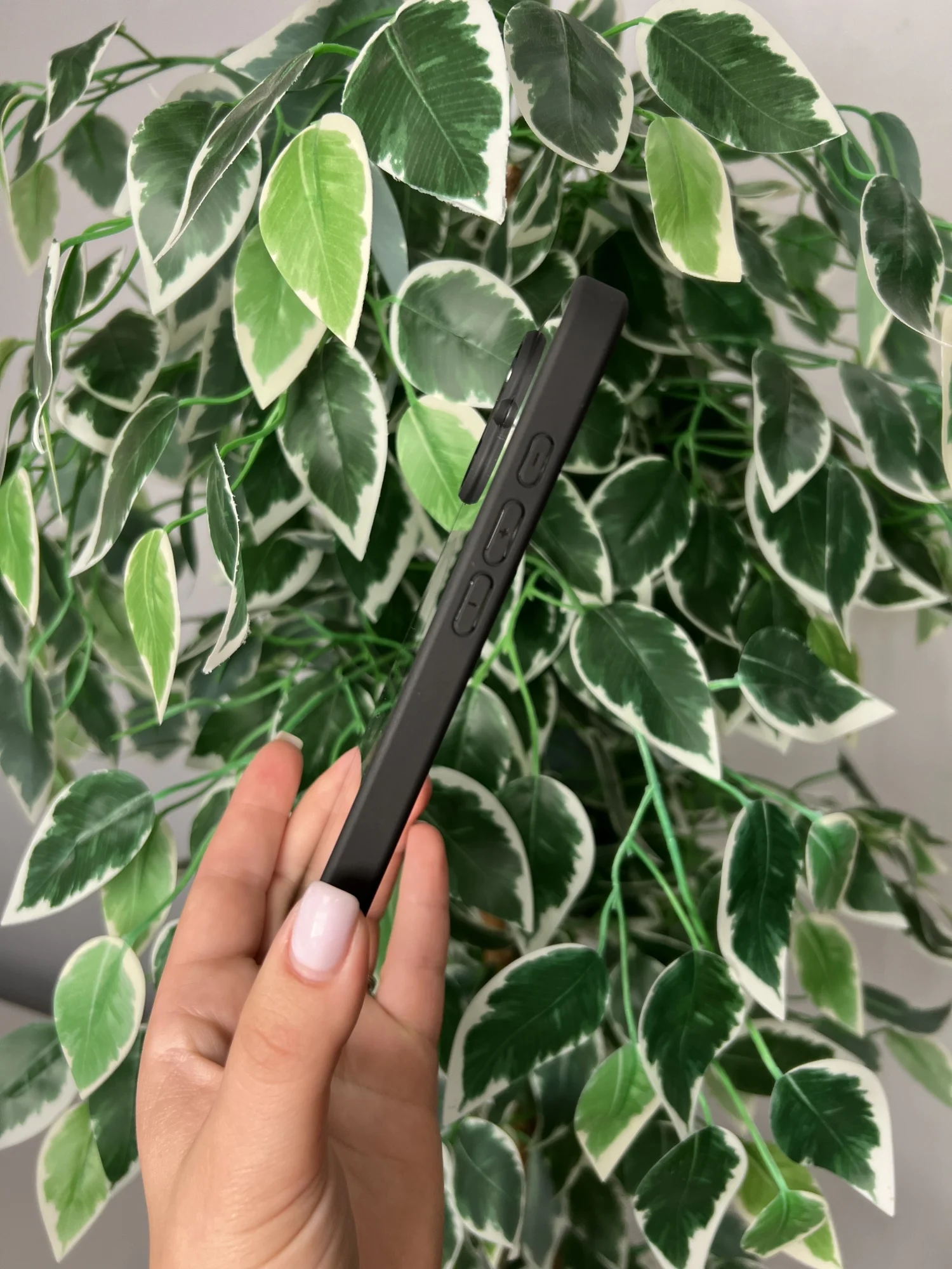 Угольный прозрачный чехол для Apple iPhone 16 Pro MAX с силиконовым кантом Crystal Case
