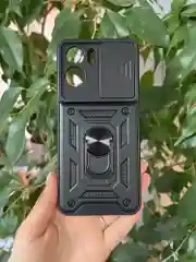 Черный чехол противоударный armors для Honor 90 Lite / Хонор 90 Лайт с защитой камеры