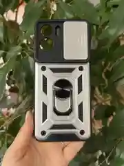 Серебряный чехол противоударный armors для Honor 90 Lite / Хонор 90 Лайт с защитой камеры