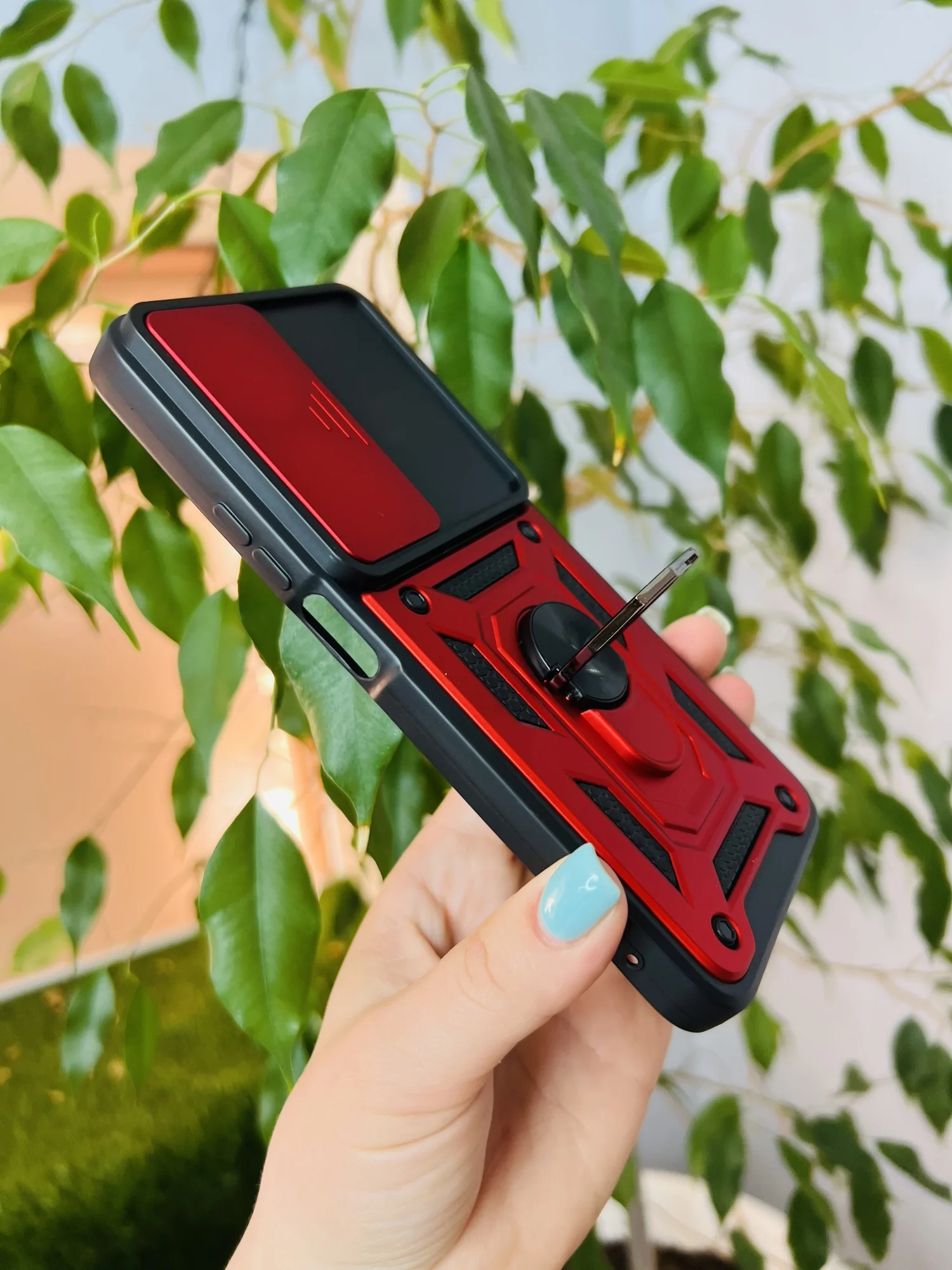 Красный чехол противоударный armors для Honor X7B / Хонор Х7В с защитой камеры