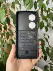 Серебряный чехол противоударный armors для Honor X7B / Хонор Х7В с защитой камеры