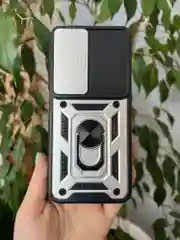 Серебряный чехол противоударный armors для Honor X7B / Хонор Х7В с защитой камеры