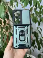 Зеленый чехол противоударный armors для Honor X7B / Хонор Х7В с защитой камеры