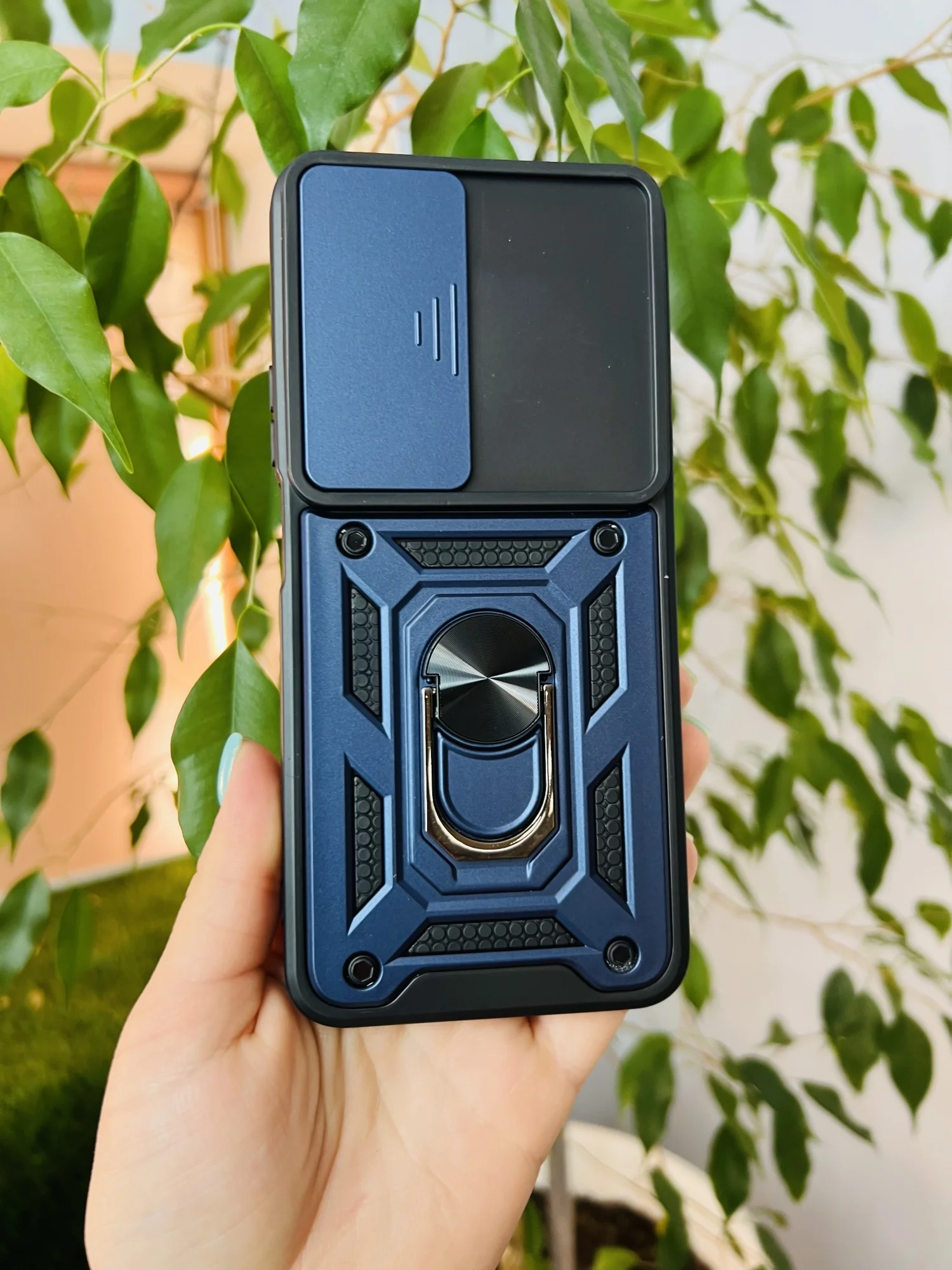 Темно-синий чехол противоударный armors для Honor X7B / Хонор Х7В с защитой камеры