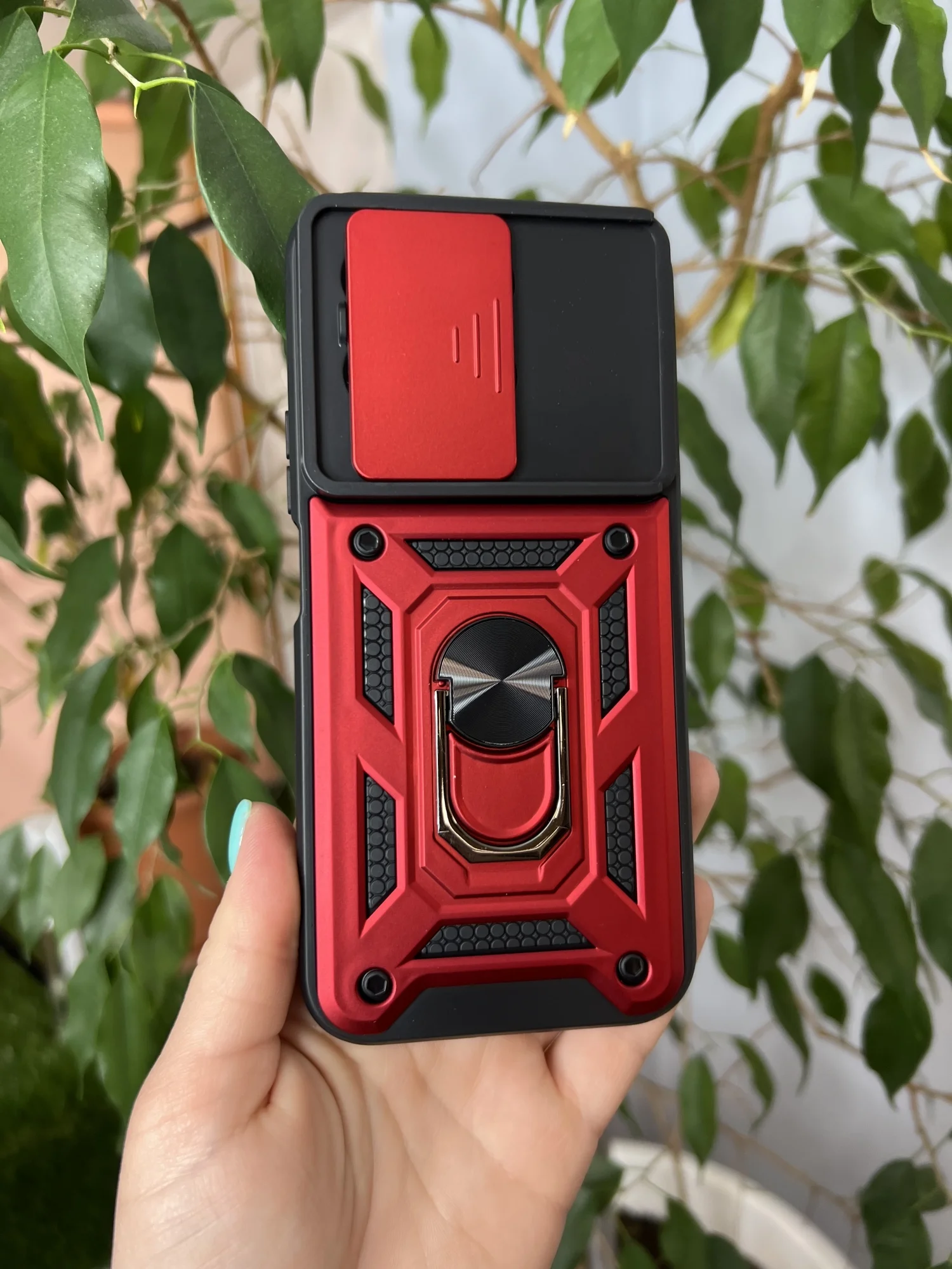 Красный чехол противоударный armors для Honor X8B / Хонор Х8В с защитой камеры