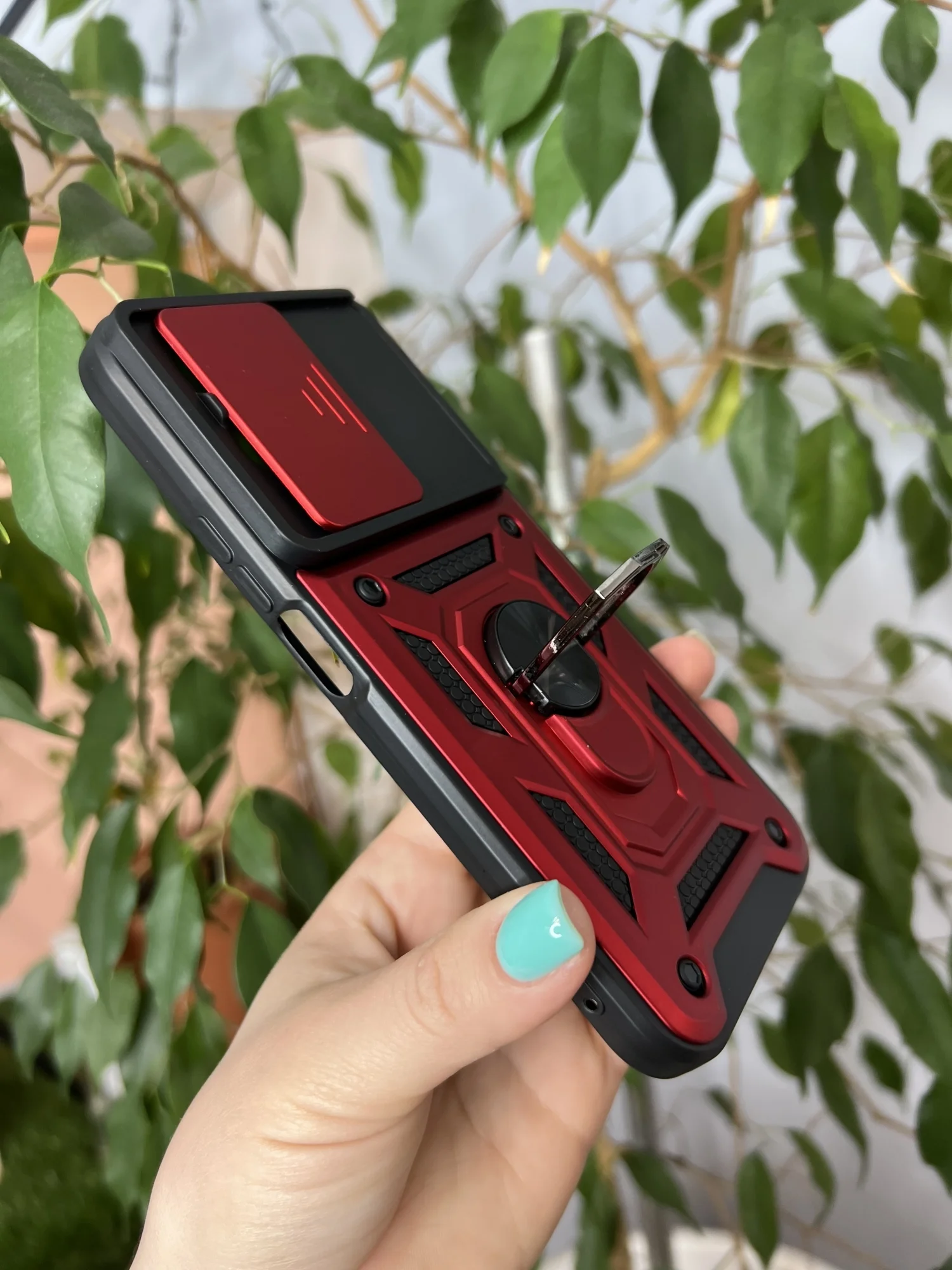 Красный чехол противоударный armors для Honor X8B / Хонор Х8В с защитой камеры
