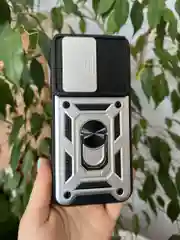 Серебряный чехол противоударный armors для Honor X8B / Хонор Х8В с защитой камеры