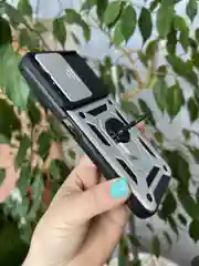 Серебряный чехол противоударный armors для Honor X8B / Хонор Х8В с защитой камеры