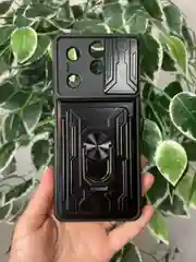 Темно-синий чехол противоударный для Infinix Hot 40 и 40 Pro/Инфиникс Хот 40 и 40 Про с защитой камеры