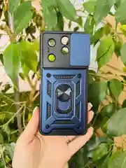 Темно-синий чехол противоударный для Infinix Hot 40 и 40 Pro/Инфиникс Хот 40 и 40 Про с защитой камеры