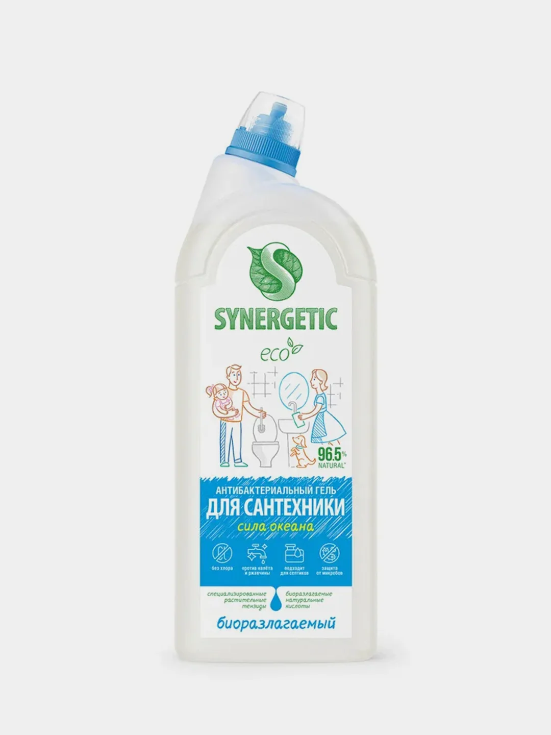 Средство для сантехники SYNERGETIC "Сила океана", 1,5 л