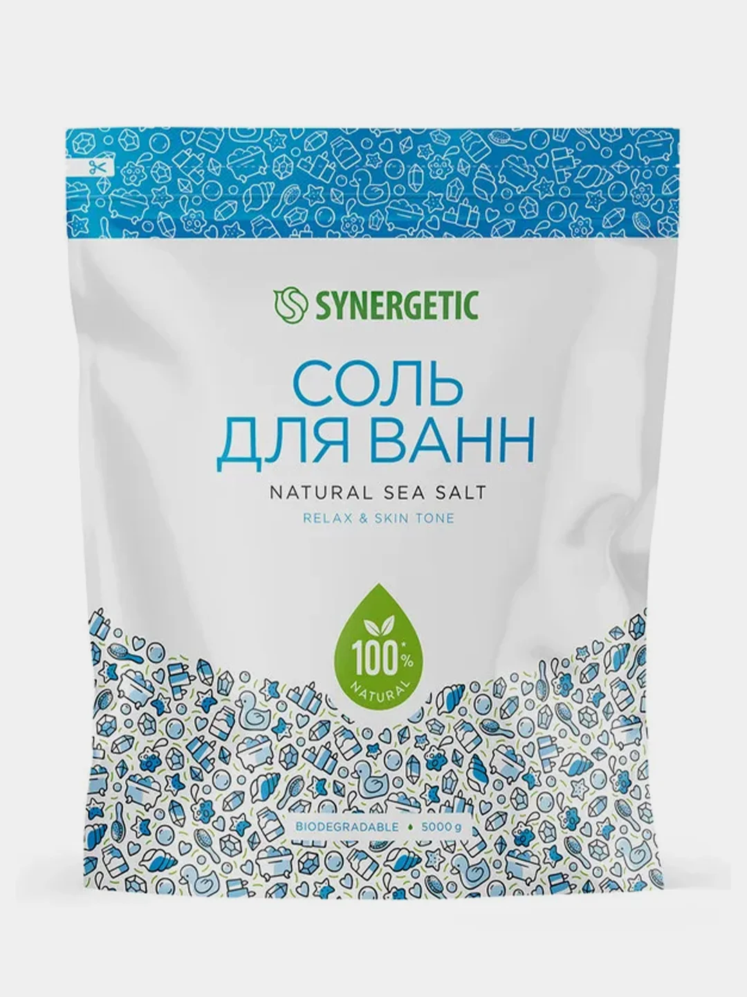 Соль для ванн SYNERGETIC, 5 кг