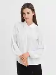Молочный рубашка, блузка женская базовая