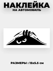 Наклейка на автомобиль "Кто-то смотрит"  виниловая без фона