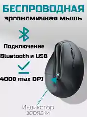 Беспроводная компьютерная мышь Bluetooth и 2.4G, эргономичная мышка, игровая мышь