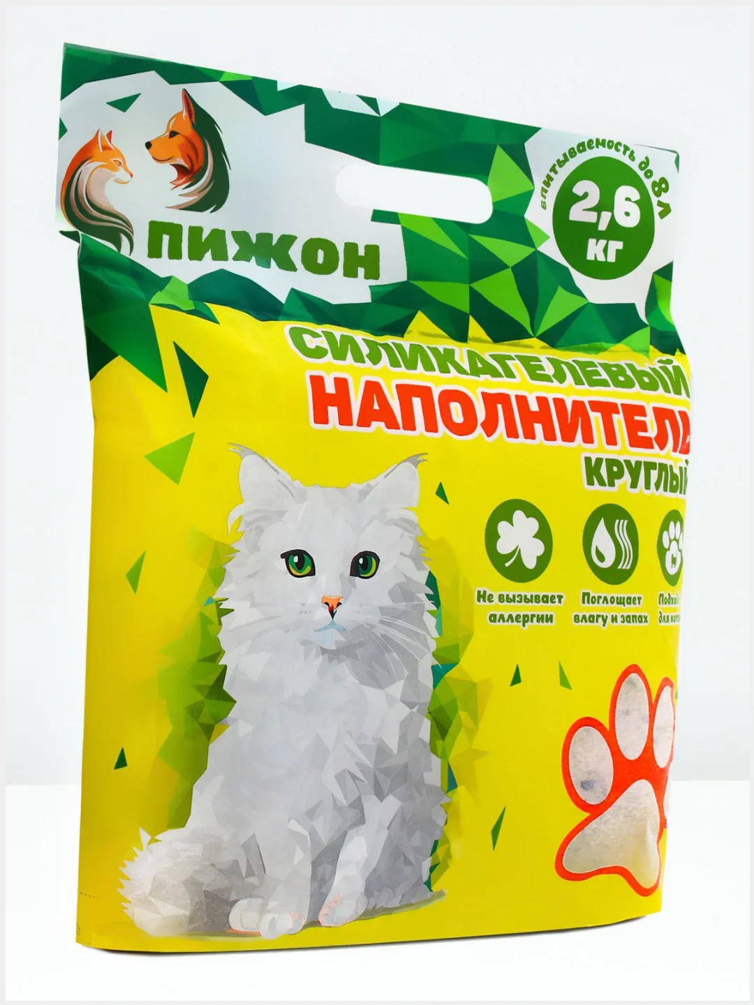 Силикагелевый наполнитель для кошачьего туалета "Пижон"